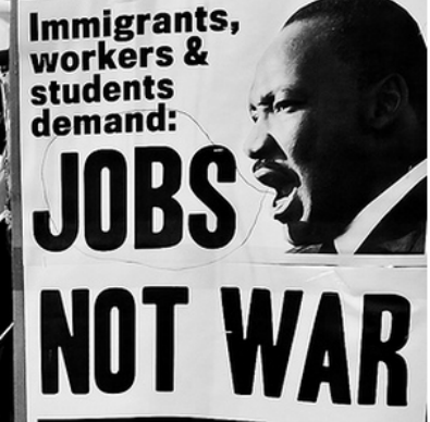 Jobs-Not -Wars organizers are moving to the streets to take action.