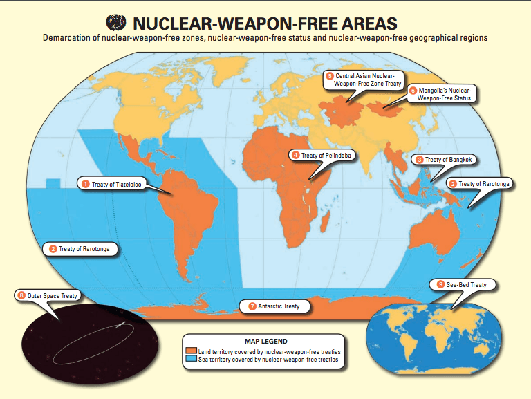 Nuclear-weapons-free-zones map