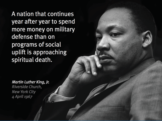 mlk military spending quote