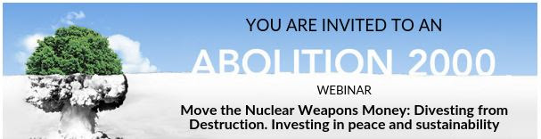 Invitation to Join International Webinar: Divesting from Destruction; Investing in Peace and Sustainability