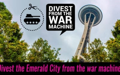 Invitation to join Seattle Divest from War Machine Coalition Meeting & Potluck