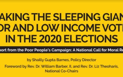 Poor People’s Campaign: 2020 Election Study Shows Low Income Voters Can’t be Ignored
