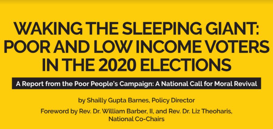 Poor People’s Campaign: 2020 Election Study Shows Low Income Voters Can’t be Ignored