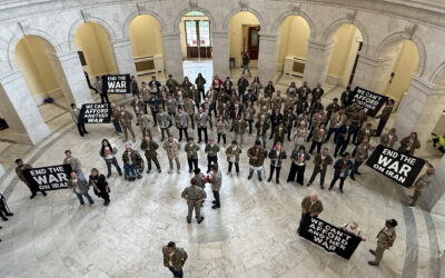 Veterans, Military Family Members Zip-Tied & Arrested Demanding “End War on Iran”